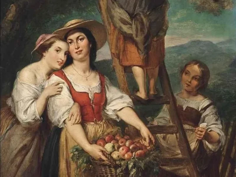 1824-Alexandre Markelbach - La raccolta delle mele